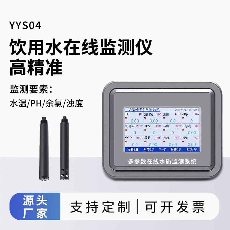 飲用水水質(zhì)監(jiān)測參數(shù)(水溫、ph、余氯、濁度)