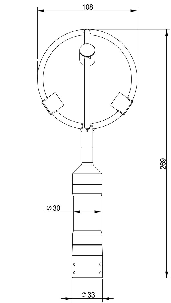 三維無人機(jī)風(fēng)速風(fēng)向儀產(chǎn)品尺寸圖